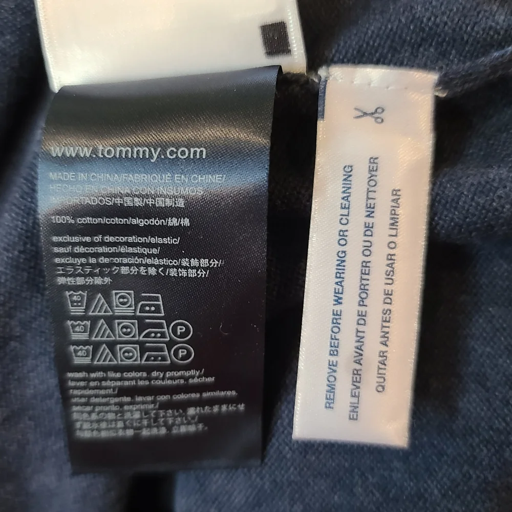 Tommy Hilfiger Crew Neck Knit Blue Sweater - Picture 10 of 11